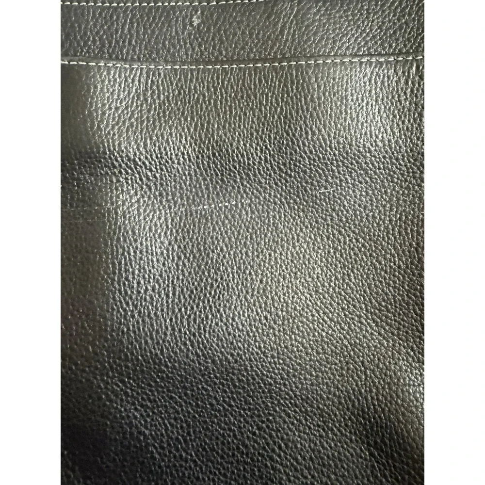Johnston & Murphy Black Leather‎ Flapped Briefcase Messenger Bag